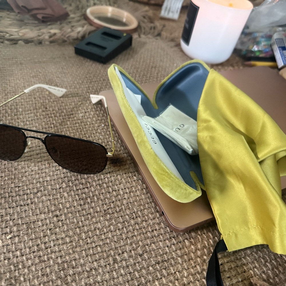 Gucci Black Sunglasses with Yellow Case